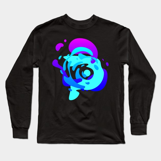 Lava Blue Long Sleeve T-Shirt by PURESPAM